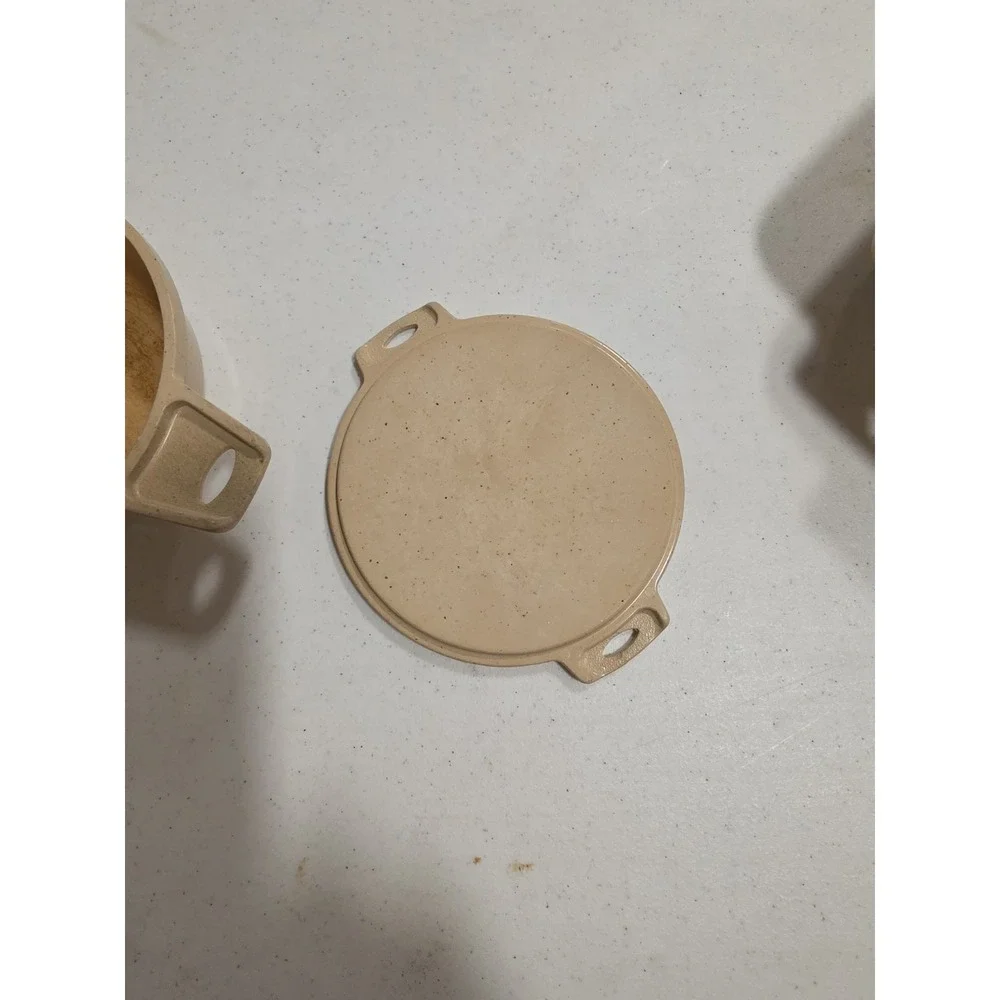 LittonWare Microwave Cookware 2 Cup Round Bowl 39278 Lid 39277 Vintage Used